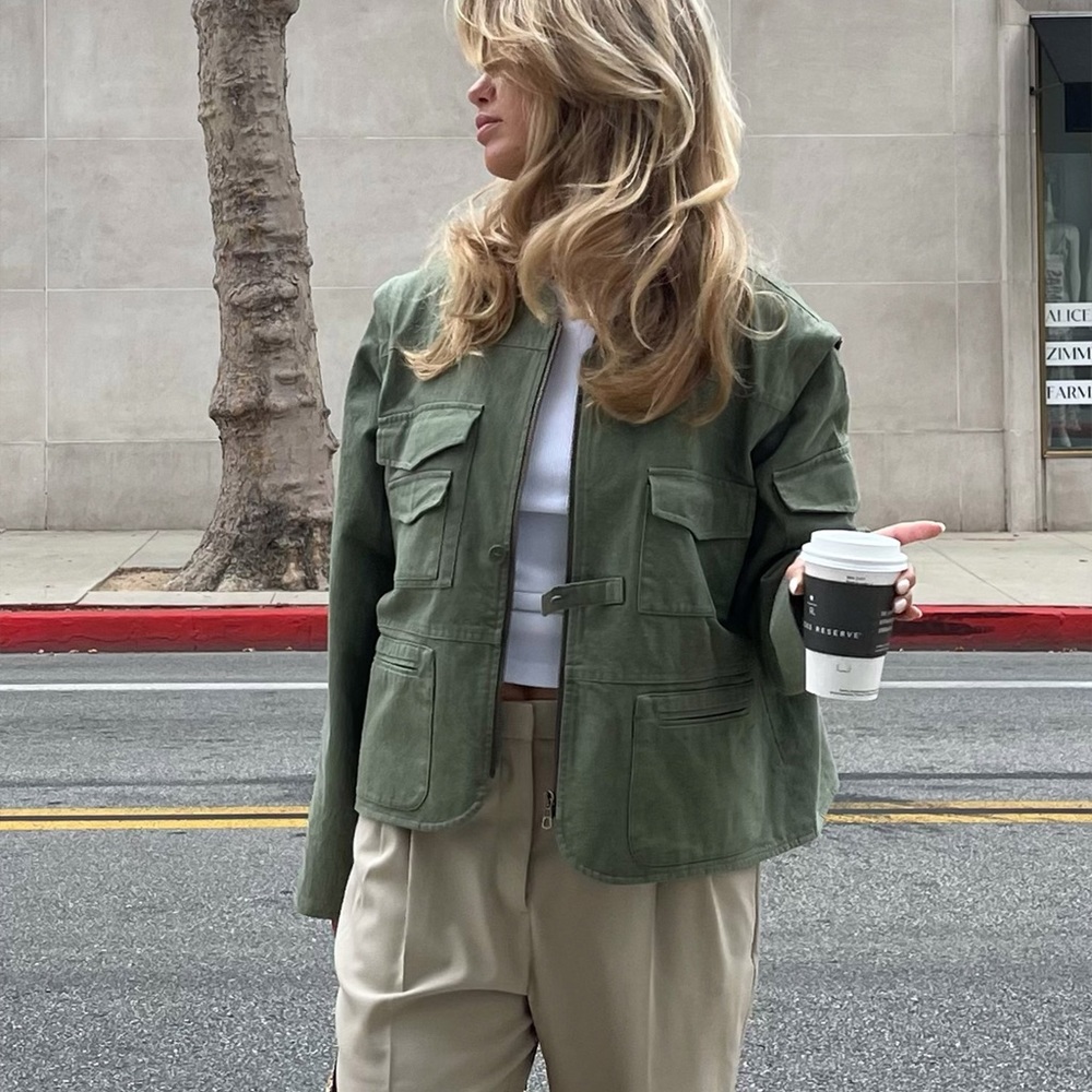 Djerf Avenue Utility Jacket Green XXS